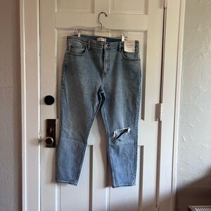 Distressed Blue Jeans